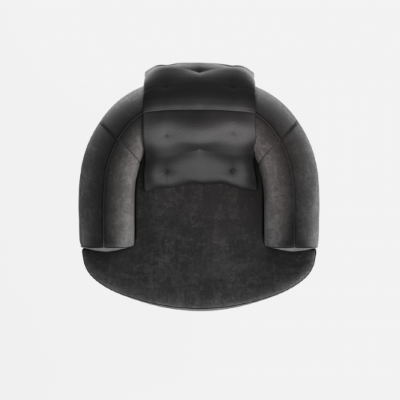 Fabric - Smoky / Leather Accessory - Black