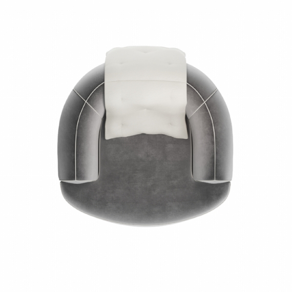 Fabric - Grey / Leather Accessory - White