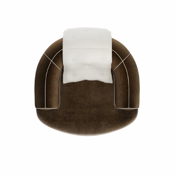Fabric - Brown / Leather Accessory - White