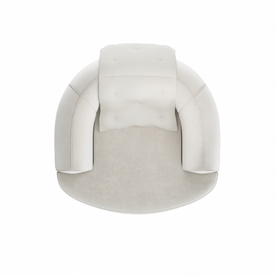 Fabric - Off White / Leather Accessory - White